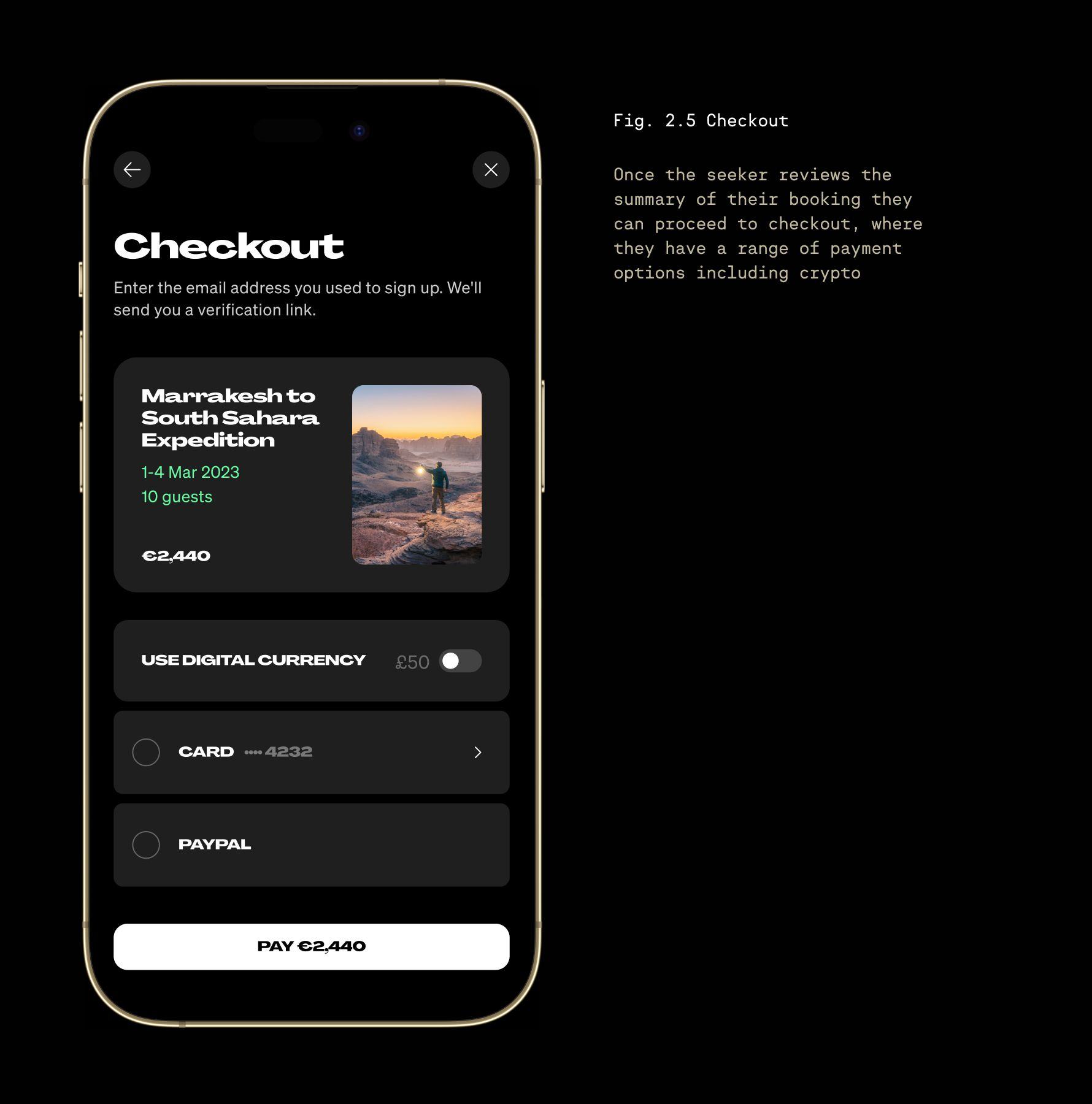 Teleporting App UXUI Design Checkout Process