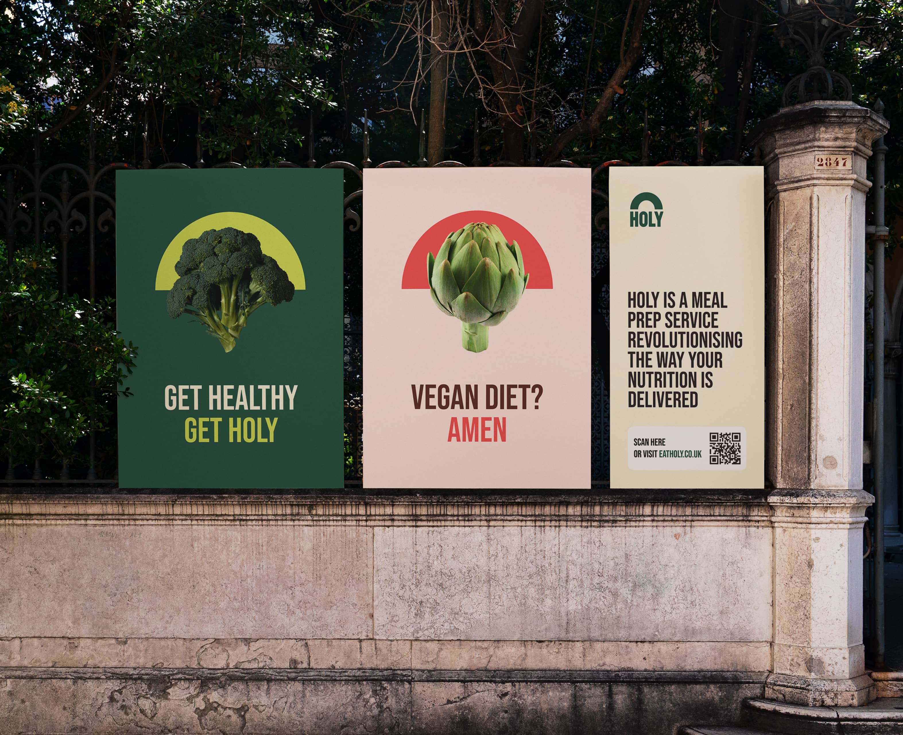 Holy vegan delivery ad banners