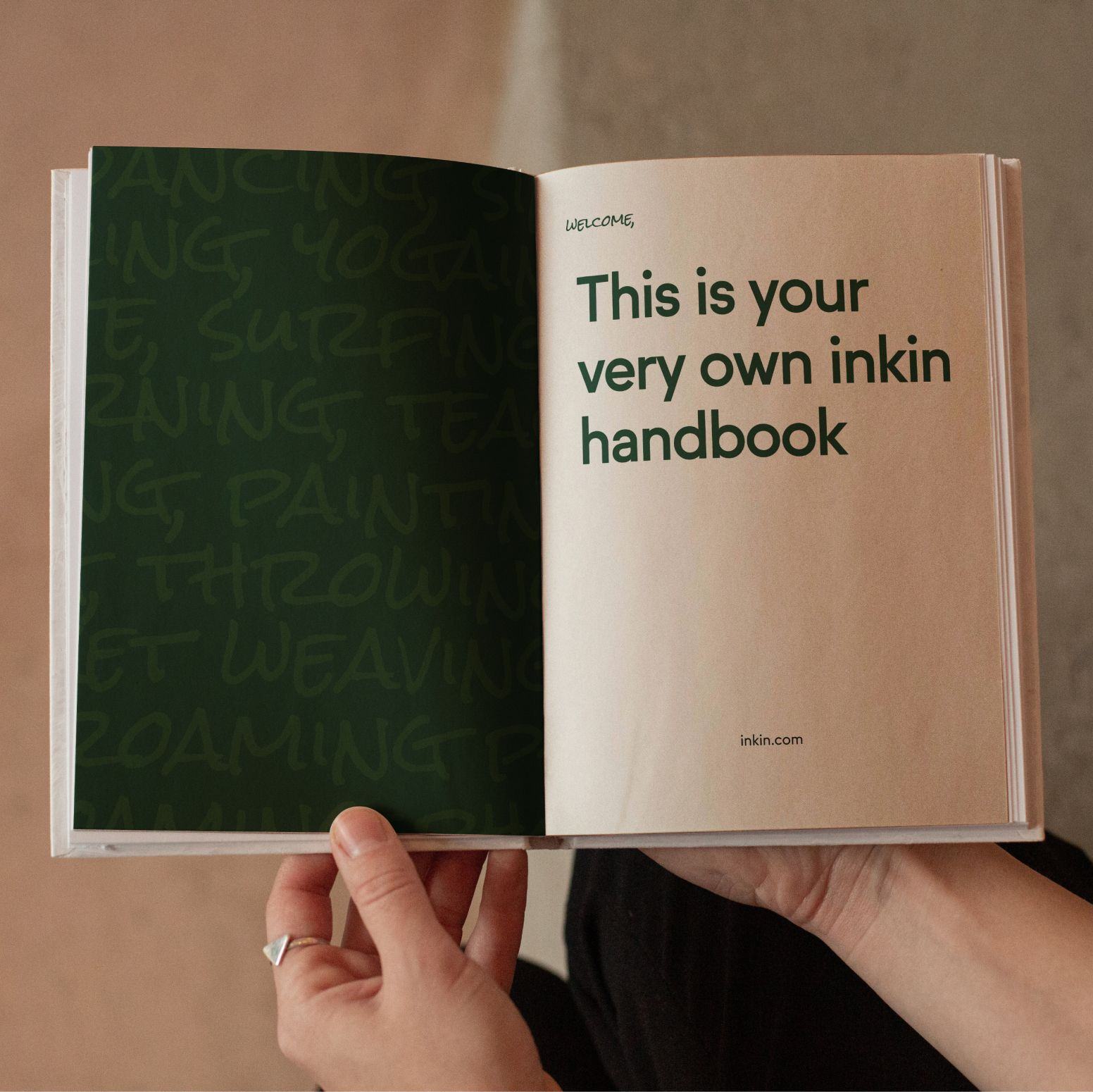 Inkin wellness platform handbook design